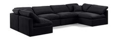 Indulge - Velvet 6 Piece Modular U-Shaped Sectional
