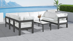 Nizuc - Outdoor Patio 8 Piece Modular Sectional With Gray Frame