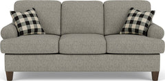 Moxy - Fabric Sofa, T-Shaped Seat Cushion, Curved Sock Arms