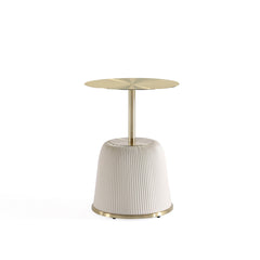 Anderson - Upholstered End Table With Round Top
