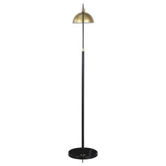 Gloria - Arched Dome Shade Metal Floor Lamp Black - Gold