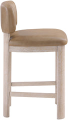 Paloma - Vegan Leather Upholstered Counter Stool (Set of 2) - Tan