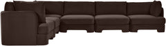 Hammond - Velvet Performance Fabric Upholstered 6 Piece Corner Sectional