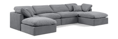 Indulge - Velvet 6 Piece Modular Double Chaise Sectional