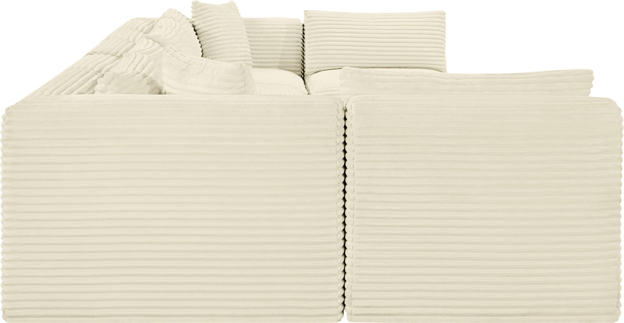 Shaggy - 7 Piece Modular U-Shaped Armless Sectional