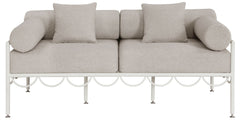 Portofino - Resilient Water Repellent Fabric 69.75" Upholstered Outdoor Patio Loveseat