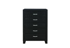 Reid - 4 Piece Queen Bedroom Set (Bed, Dresser, Mirror, Nightstand) - Black