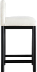 Conrad - Linen Counter Stool With Black Legs