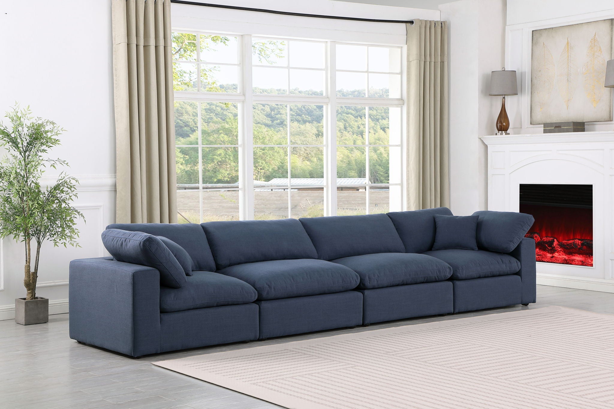 Comfy - Linen Modular Sofa 4 Seats