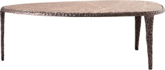 Gild - Aluminum Base And Genuine Marble Top Table - Bronze Finish