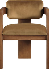 Sacha - Velvet Dining Chair With Brown Base (Set of 2)