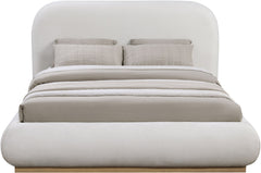 Vaughn - Chenille Bed With Natural Base