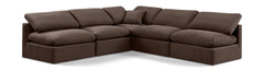 Indulge - Velvet 5 Piece Modular Corner Armless Sectional