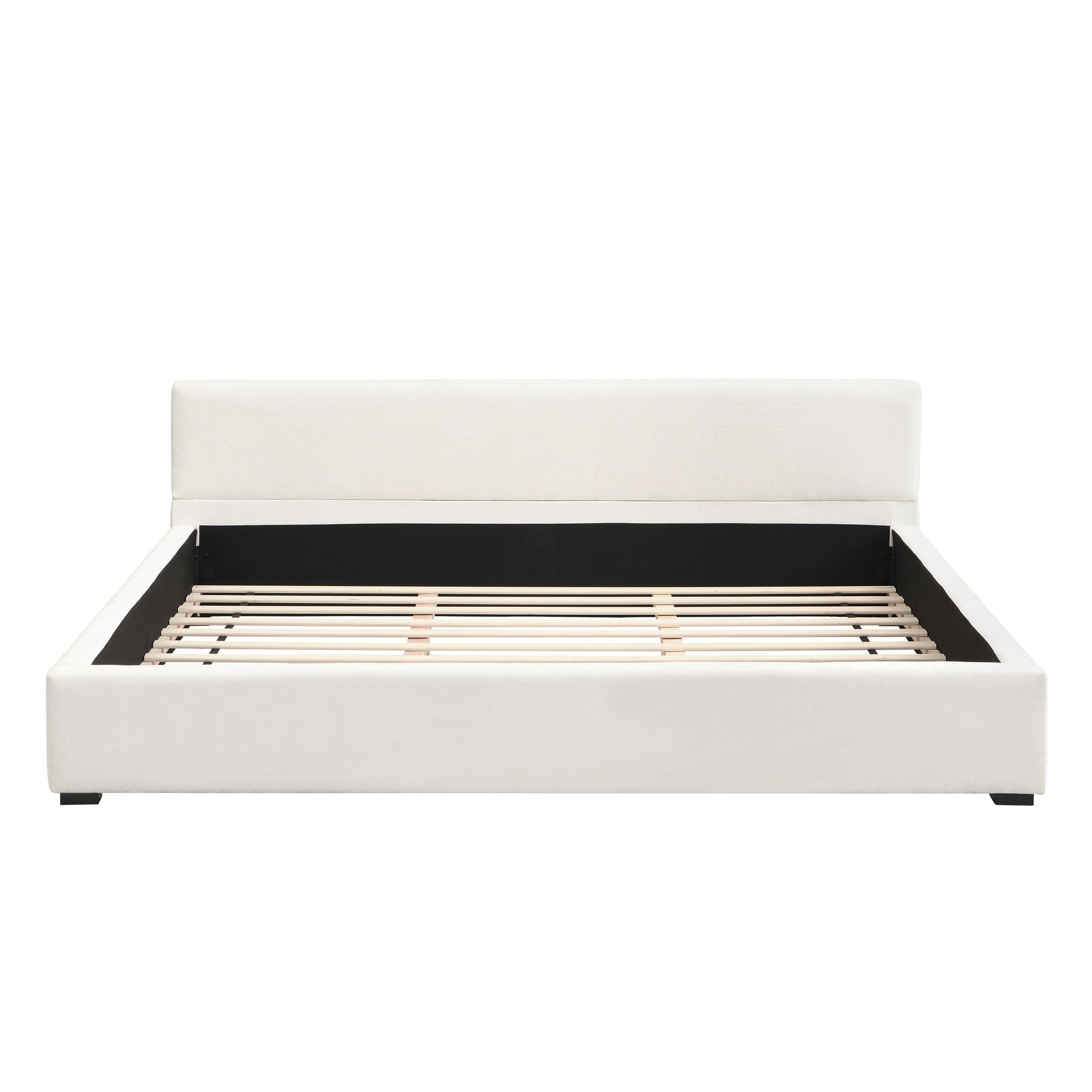 Elegant Wide Edge Bed With Soft Upholstered