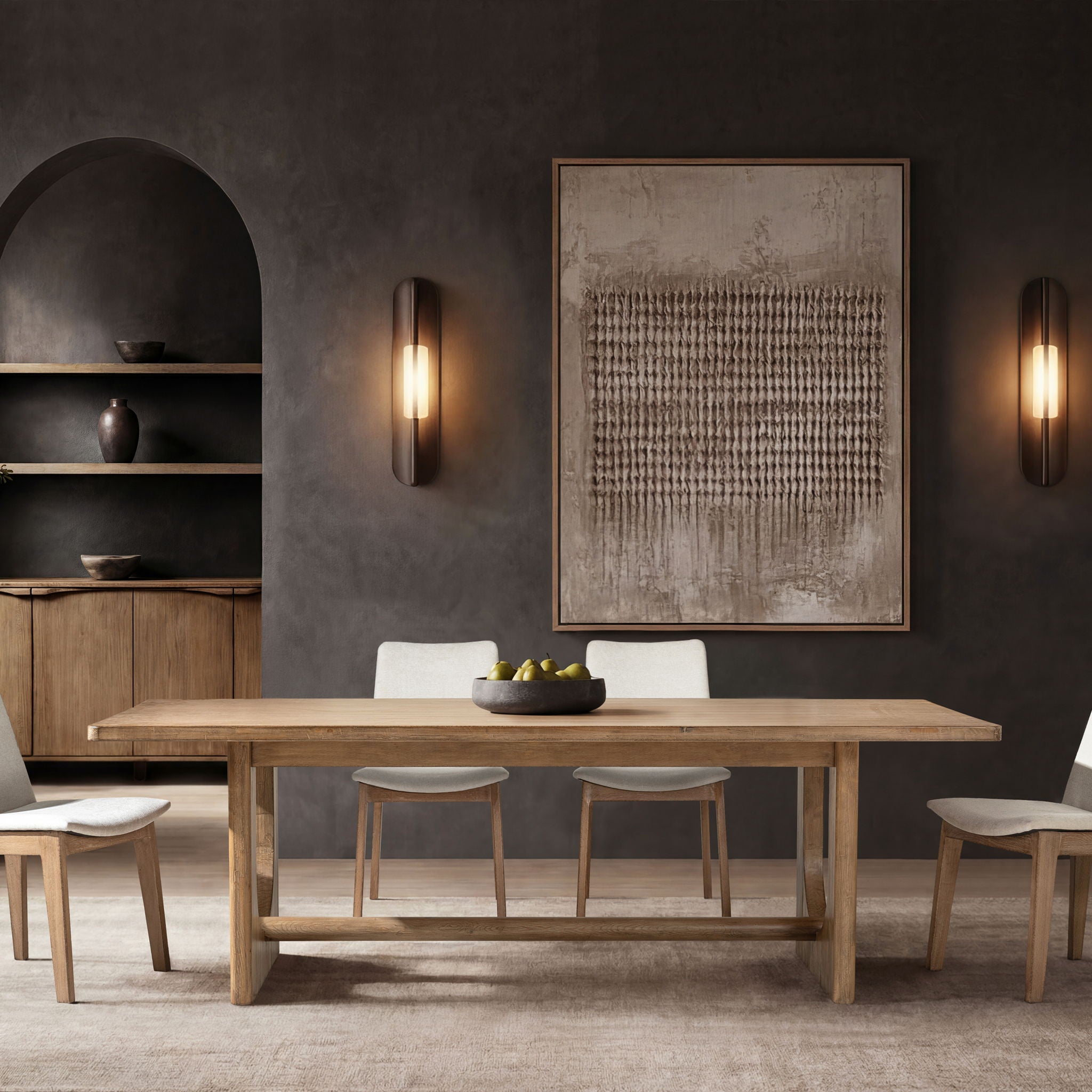 Turnkey - 8 Seater Dining Table - Antique Brown