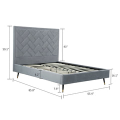 Crosby - Bed With Upholstered Headboard And Slats