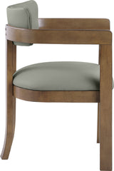 Lavrin - Vegan Leather Upholstered Dining Arm Chair (Set of 2) - Walnut Base