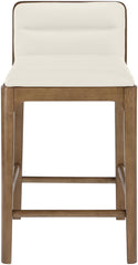 Ellis - Vegan Leather Upholstered Counter Stool (Set of 2) - Brown Base