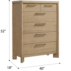 6 Drawer Chest - Tan