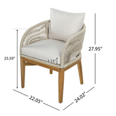Outdoor Dining Chairs With Cushion (Set of 2)