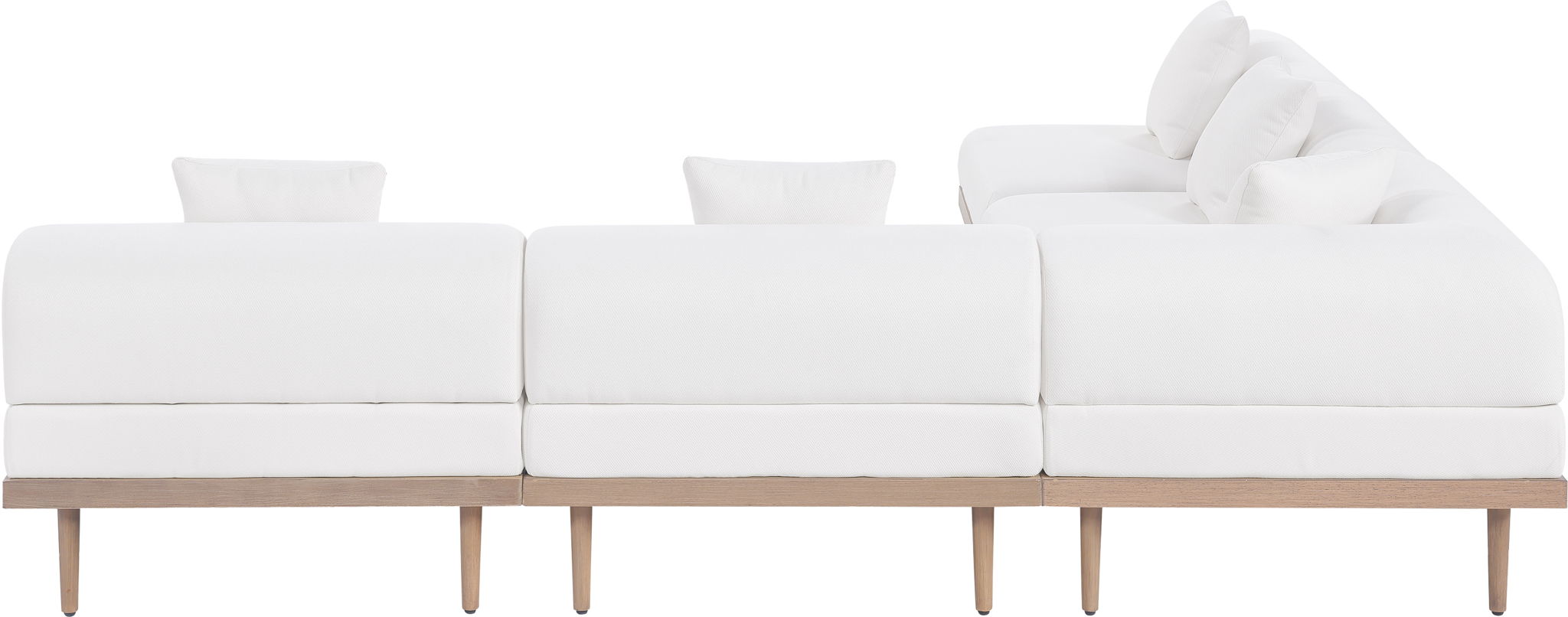 Laguna - 5 Piece 106.5" Upholstered Outdoor Patio Modular Sectional