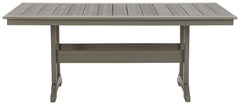 Visola - RECT Dining Table w/Umb OPT - Gray
