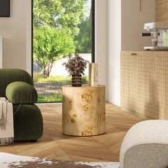 Nebula - Accent Oval Pillar Side Table