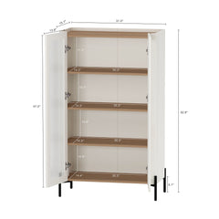 Abbey - Bookcase Cabinet With 4 Adjustable Shelves