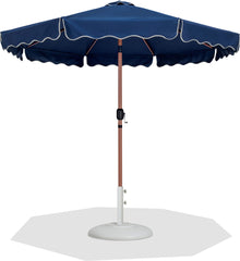Amalfi - Patio Umbrella - White Base / Light Brown Pole