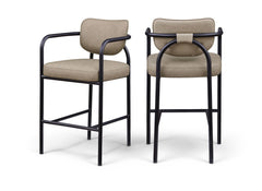 Serava - Vegan Leather Upholstered Bar Stool