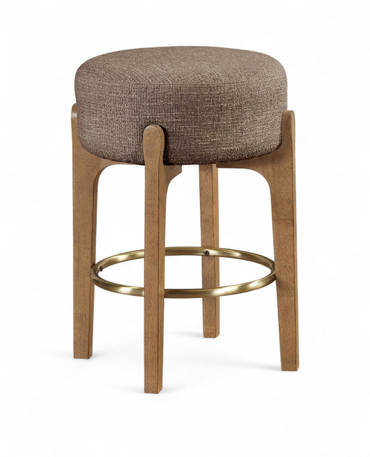 Torino - Backless Counter Stool With Brushed Brown Base (Set of 2)