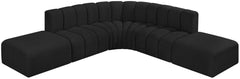 Arc - Boucle Fabric 6 Piece Corner Modular Sofa