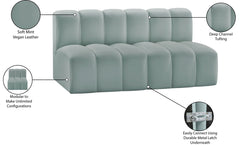 Arc - Faux Leather 2 Seats Modular Sofa