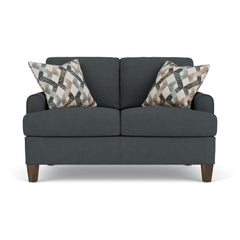 Moxy - Fabric Loveseat, T-Shaped Seat Cushion, Rounded Mailbox Arms
