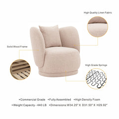 Siri - Lounge Chair - Wheat