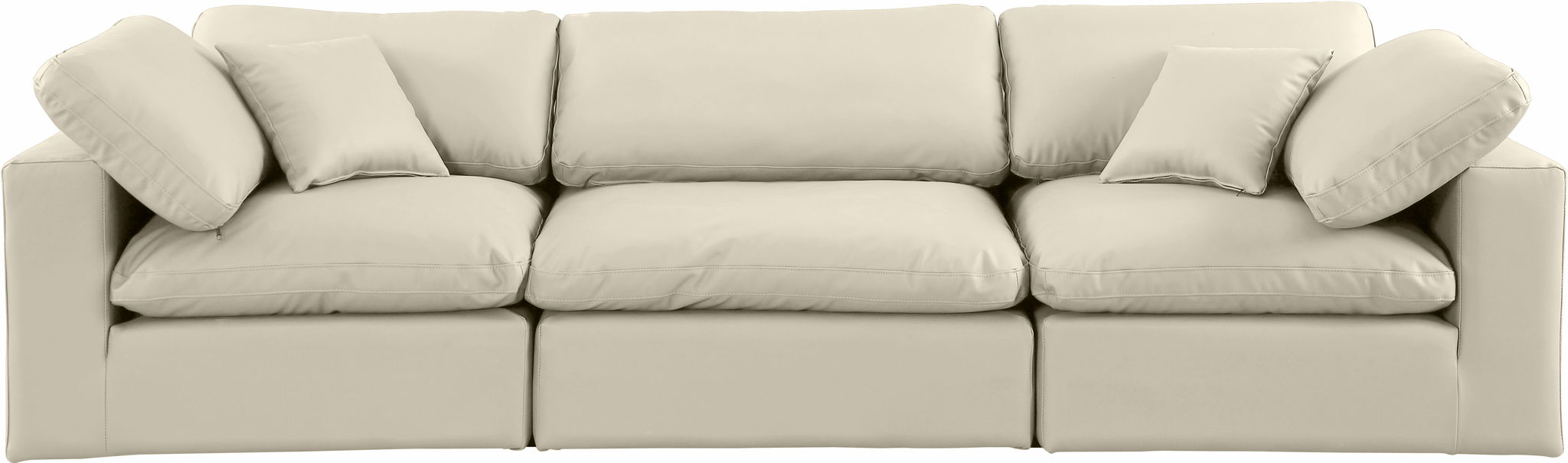 Comfy - Faux Leather Modular Sofa 3 Seats