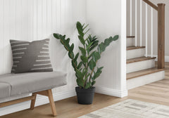 29" Tall, Artificial Plant, Zz Tree, Indoor, Faux, Fake, Floor, Greenery, Potted, Real Touch, Decorative - Green / Black