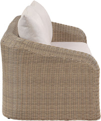 Seacrest - Olefin Water Resistant Fabric And Wicker 2 Piece Outdoor Patio Modular Loveseat