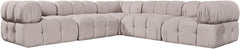 Orin - Velvet 5 Piece Modular Corner Sectional