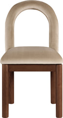 Conrad - Velvet Dining Chair With Brown Legs