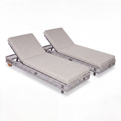 Outdoor Chaise Lounge & Wheels, 5 Position Adjustable Backrest