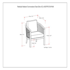Parkside - Outdoor Conversation Chair (Set of 2) - Natural