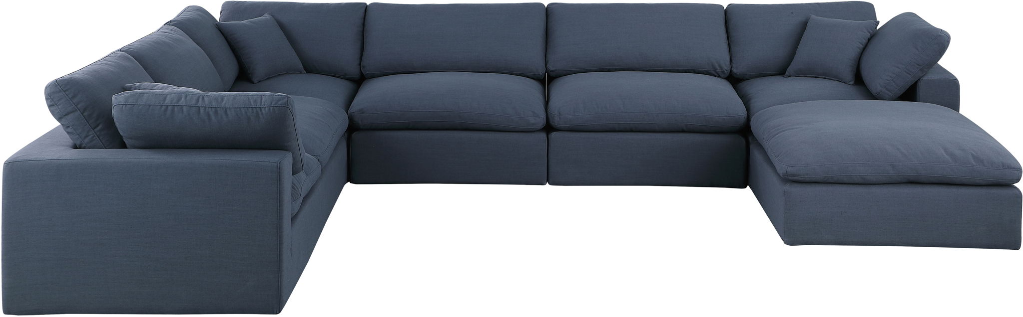Comfy - 7 Piece Linen Modular Sectional With Chaise