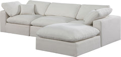 Comfy - 4 Piece Linen Fabric Modular Sectional With Chaise