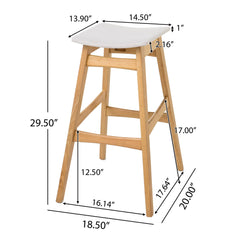 Modern Bar Stool Set With Upholstered Seating