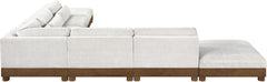 Turin - Chenille Fabric Upholstered Modular Sectional - Cream