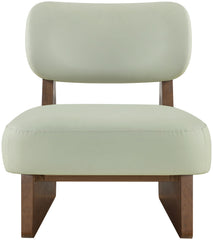 Vetra - Vegan Leather Upholstered Accent Chair With Brown Base