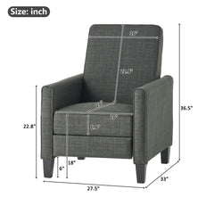Upholstered Push Back Recliner Chair For Living Room