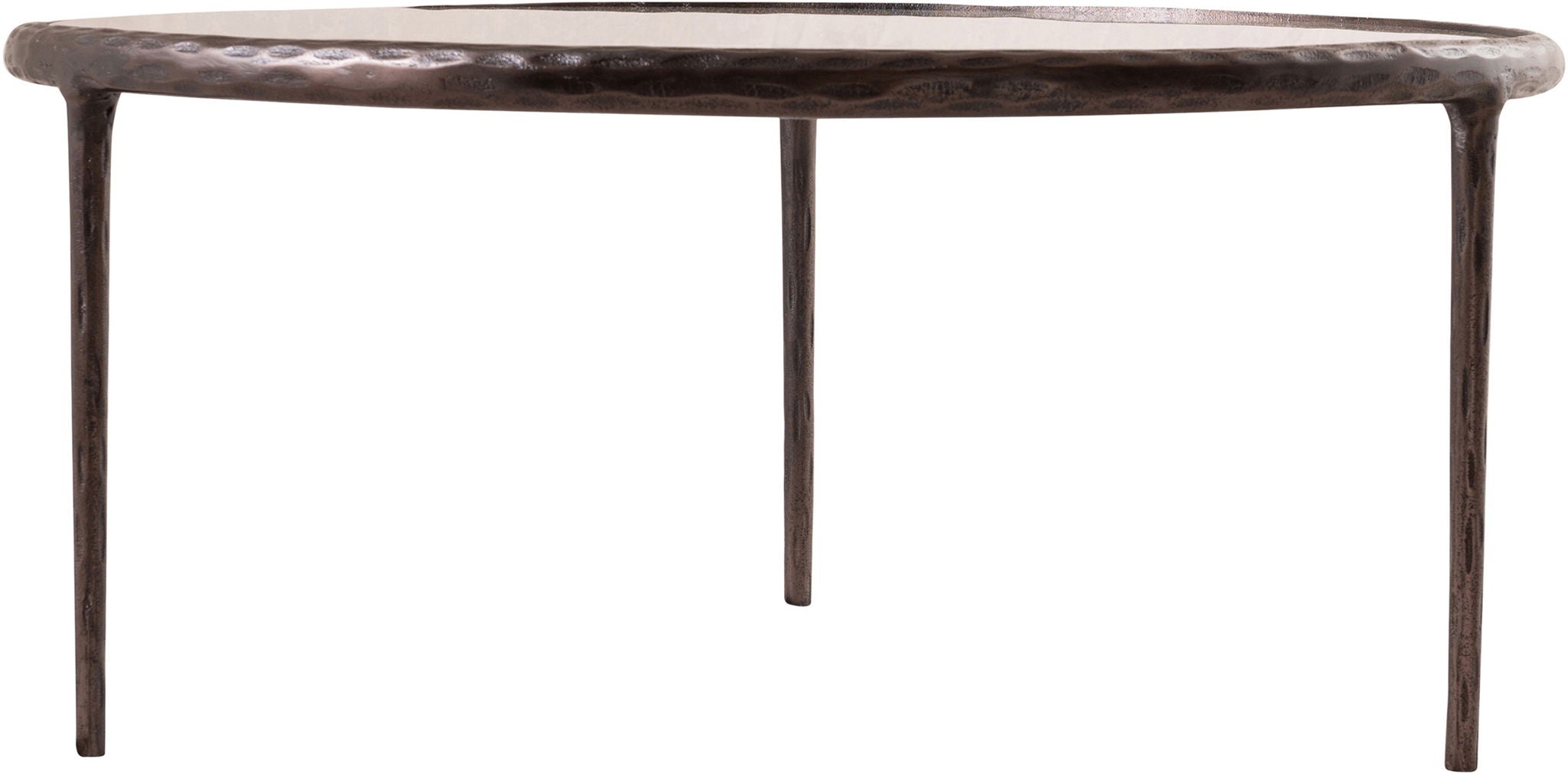 Evren - Glass Top And Aluminum Base Coffee Table