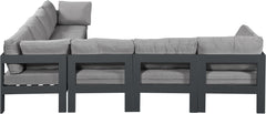 Nizuc - Outdoor Patio 7 Piece Modular Sectional With Gray Frame